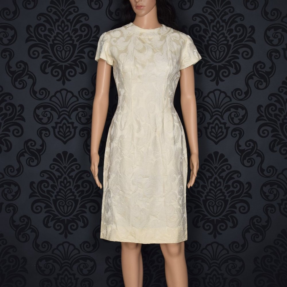Vintage 1960s Brocade Wedding Dress